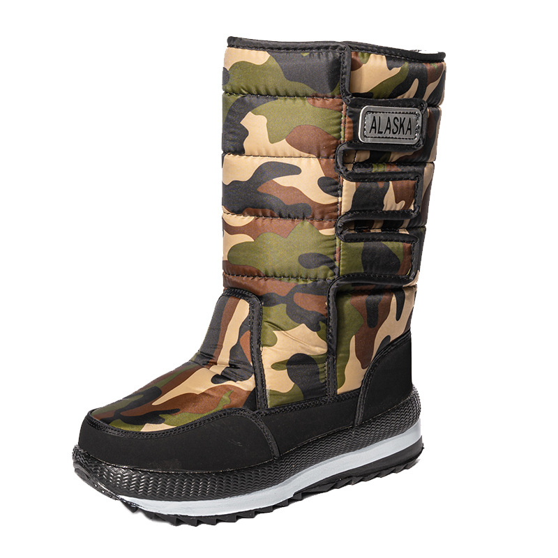 Cross-border winter New thickened snow boots high-top warm plus size cross-border thick bottom northeast outdoor cold-resistant cotton-padded shoes