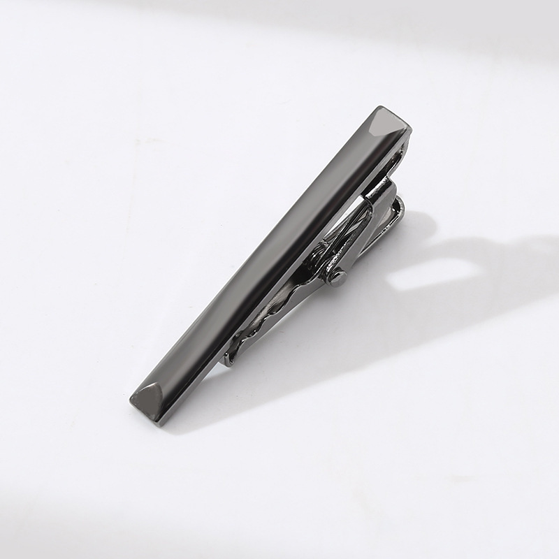 Gold Men's 4cm Short Fashion Tie Clip Silver Mirror Narrow Tie Special Personality Temperament Tie Clip