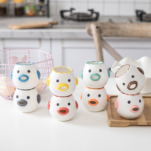 Cute cartoon chicken ceramic egg white separator kitchen baking tool egg separator egg yolk protein filter