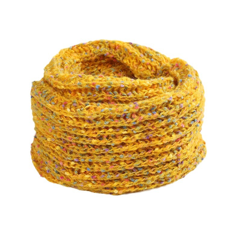 Beanie Thread Scarf Thread Wool Color Dot Mohair Hand Knitted diy Rainbow Ping Pong Mixed Thread Couple Knitted Thread