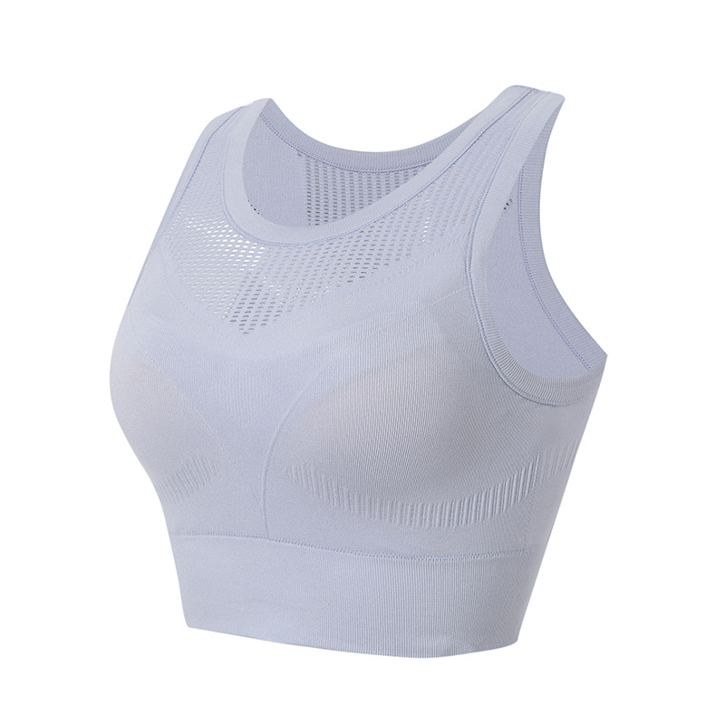 Outdoor Tight-fit Sports Vest Women's Breathable Quick-drying Shockproof Fitness Bra One-piece High-strength Yoga Clothes