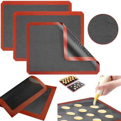 Silicone Mat Baking Tray Breathable Silicone Baking Mat Hollow Mesh Silicone Mat Baking Bread Non-stick Fiberglass Hollow Mat