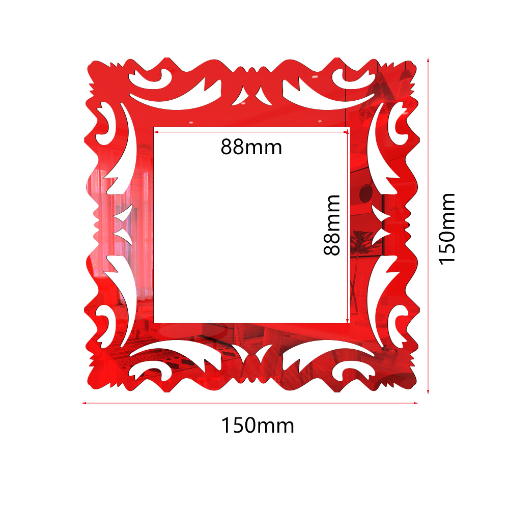 JM833 cross-border acrylic mirror square switch sticker reflective mirror sticker living room bedroom decorative wall sticker