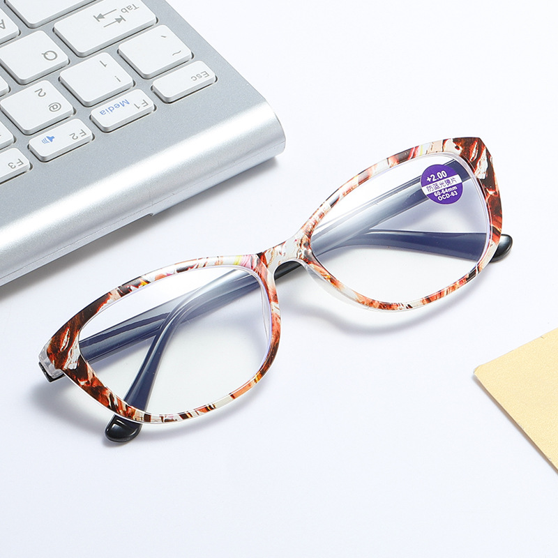 Fashion printed anti-blue light reading glasses wholesale HD wear-resistant reading glasses for men and women in the elderly glasses 851