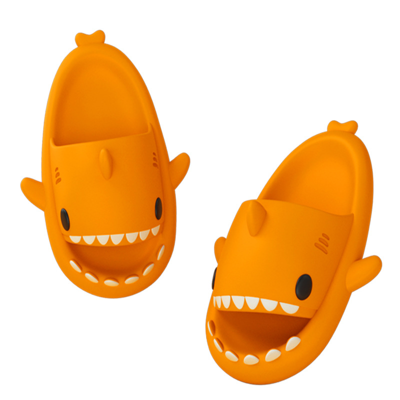 Shark Slippers Summer Adult Couple Parent-Child Children Slippers Trendy Indoor and Outdoor Funny Home Cute Cartoon Sandals