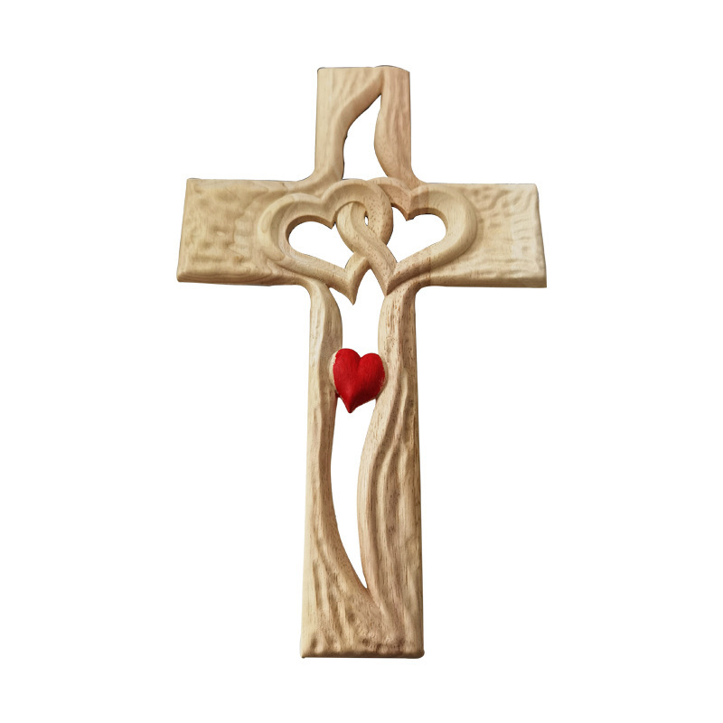 Popular three-dimensional cross love wooden cross wooden cross wooden crafts