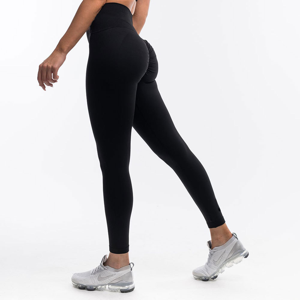 Cross-border seamless bra suit hip lifting pin back hollow-out sexy high waist sports fitness yoga fitness suit