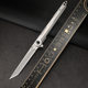 Magic Pen M390 steel feather pattern folding knife outdoor camping pocket knife portable fruit knife high hardness folding knife