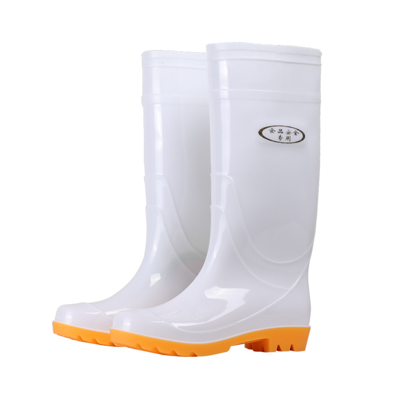 High tube PVC food shoes kitchen breeding labor protection rain boots for men and women non-slip wear-resistant waterproof acid and alkali resistant work rain boots