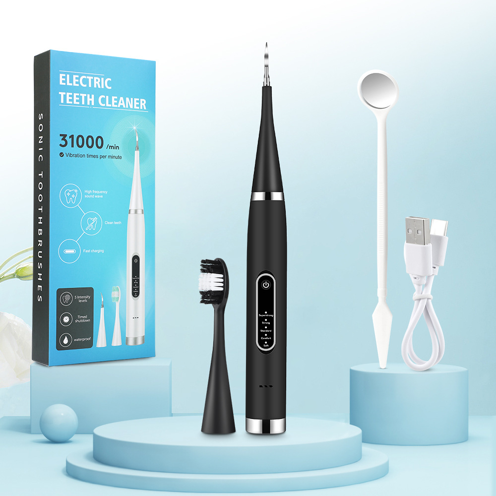 Cross-border private model 5-speed electric tooth cleaner usb charging household oral calculus remover tooth cleaner