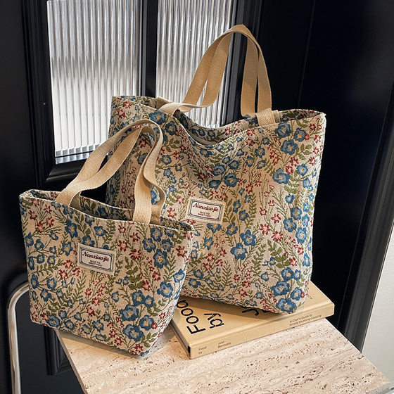 Large Capacity Canvas Bag 2024 New Trendy Fashionable All-match Shoulder Handbag Instagram Style Student Class Bag for Women