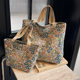 Large Capacity Canvas Bag 2024 New Trendy Fashionable All-match Shoulder Handbag Instagram Style Student Class Bag for Women