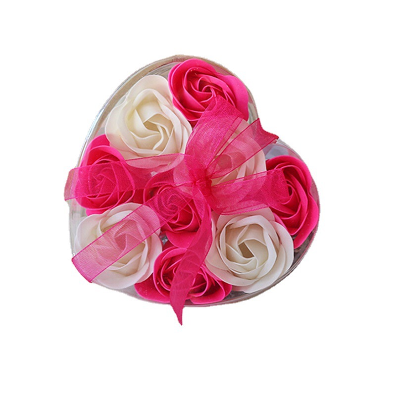 Cross-border supply rose soap flower gift box 9 roses Valentine's Day simulation flowers creative gifts manufacturers in stock