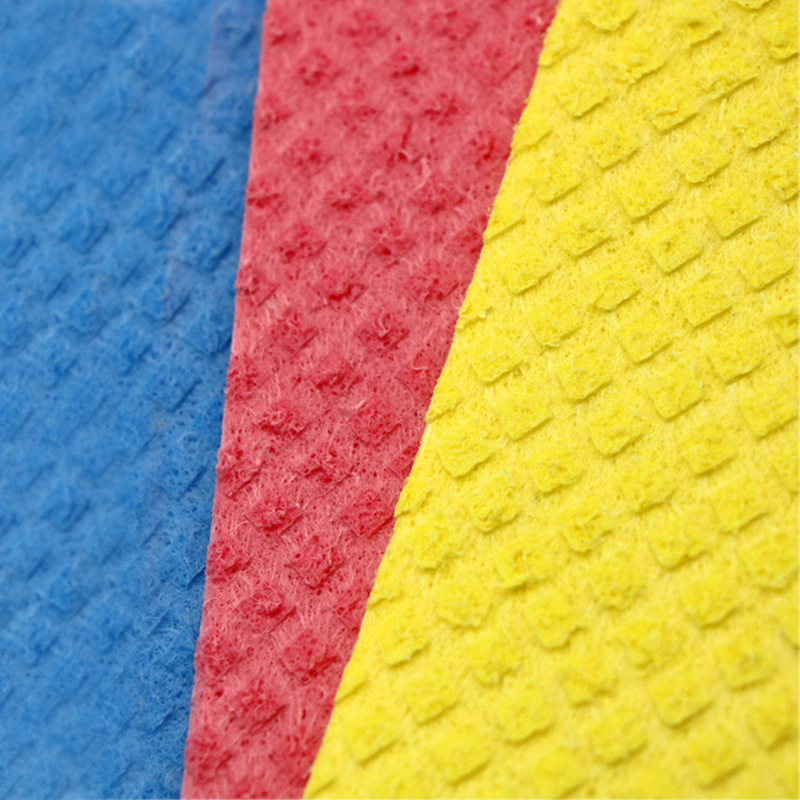 German-style wood pulp cotton rag multi-purpose kitchen absorbent dishwashing non-stick oil scouring pad cleaning wood pulp cotton dishwashing wipe