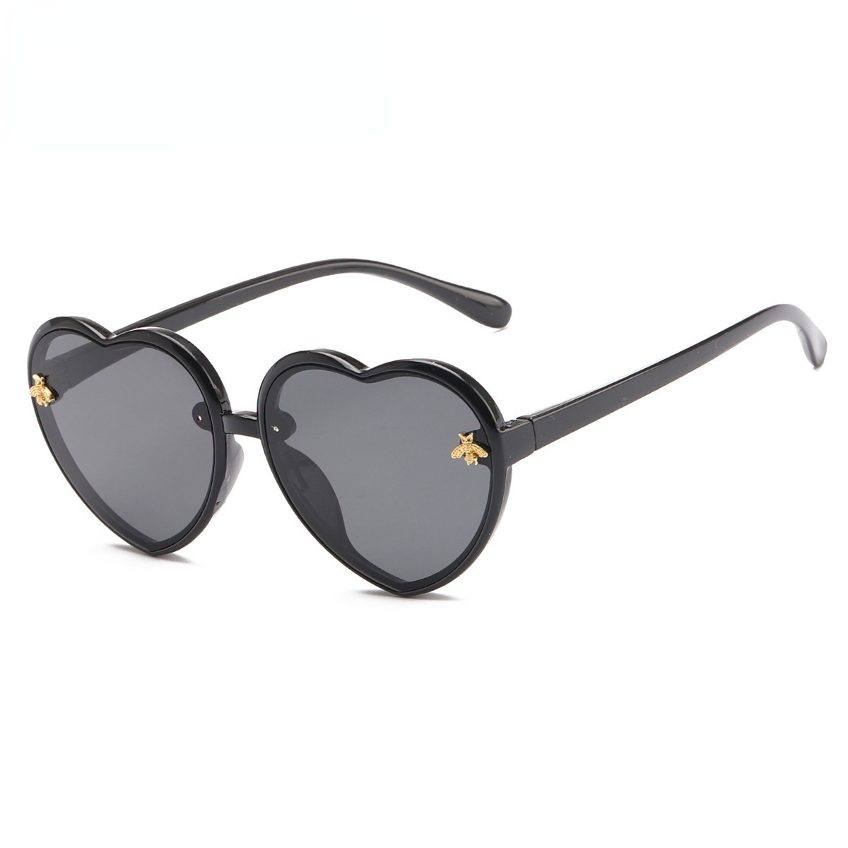 2023 new Korean style retro love frame little bee personalized children's sunglasses fashion children's sunglasses