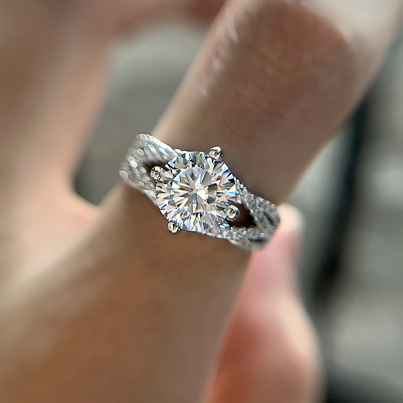 曹適歐美時尚新款指環 LAZADA結婚求婚指環 婚禮現場道具戒指
