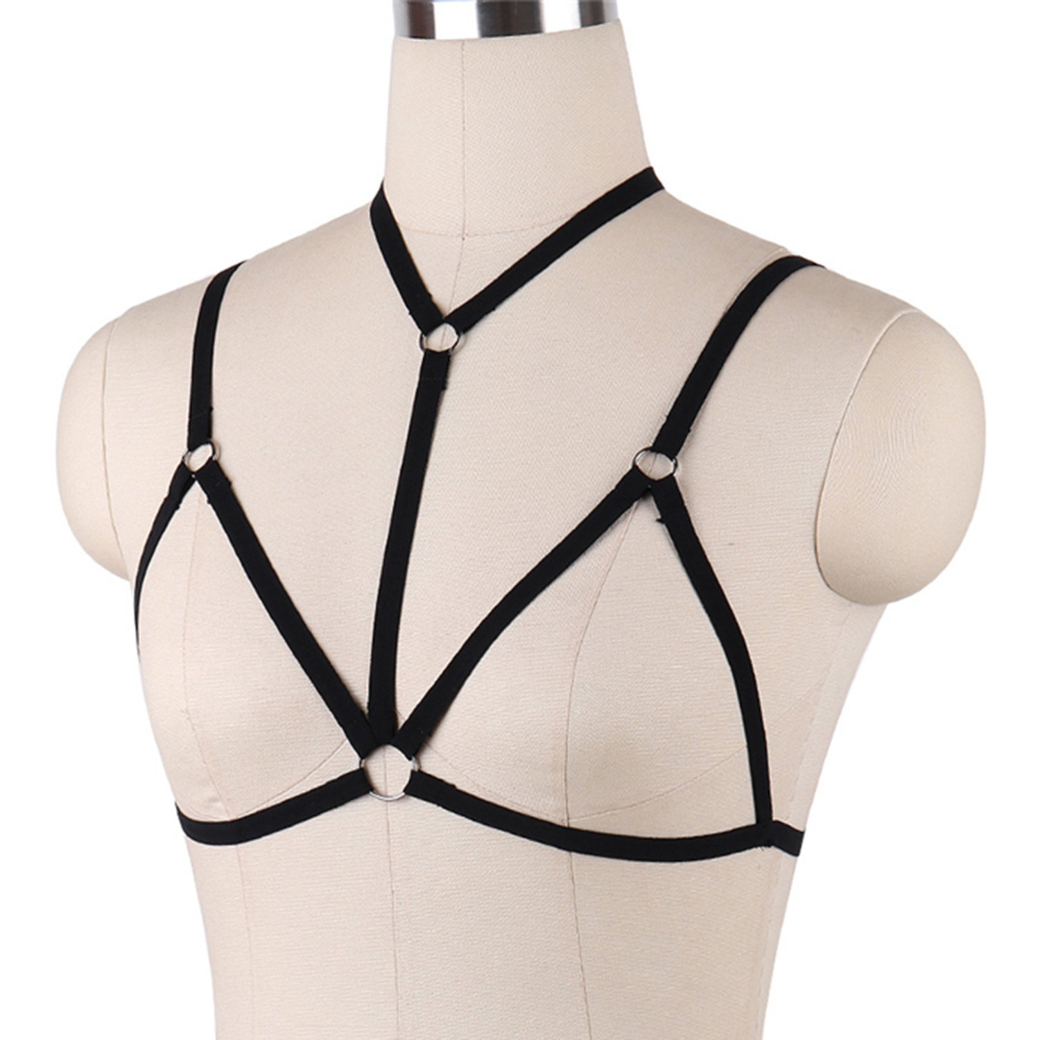 Foreign hot sale fashion strap bra sexy solid color hollow camisole bamboo sexy lingerie S0006