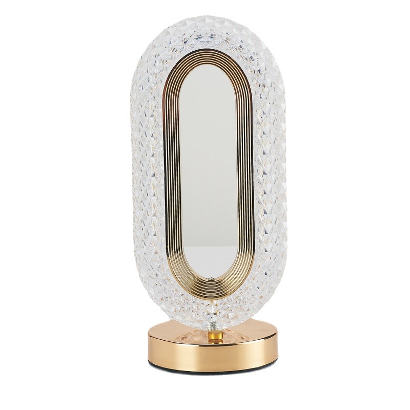 Factory direct supply cross-border e-commerce USB charging runway crystal desk lamp bedroom desktop touch atmosphere nightlight