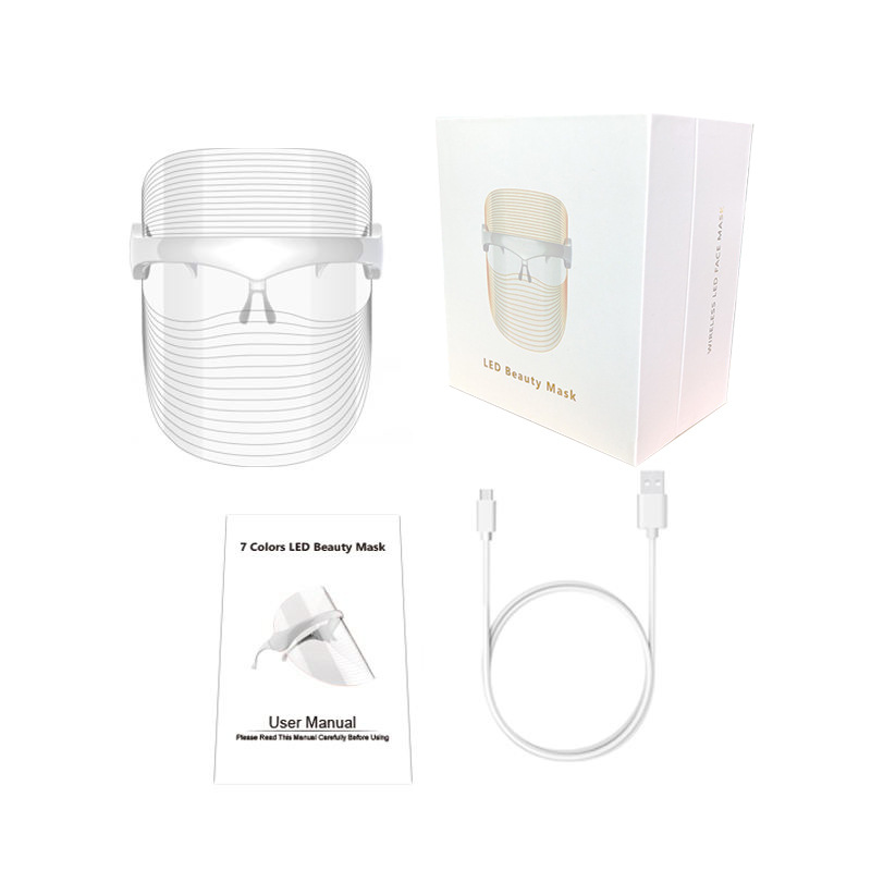 Cross-Border led colorful mask instrument spectrometer wireless charging manual color mask instrument beauty instrument mask machine