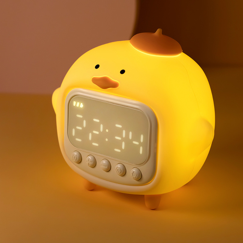 Hug Duck будильник ночник встроенный ночник со временем умные дети заряжают студентов творческое электронное время