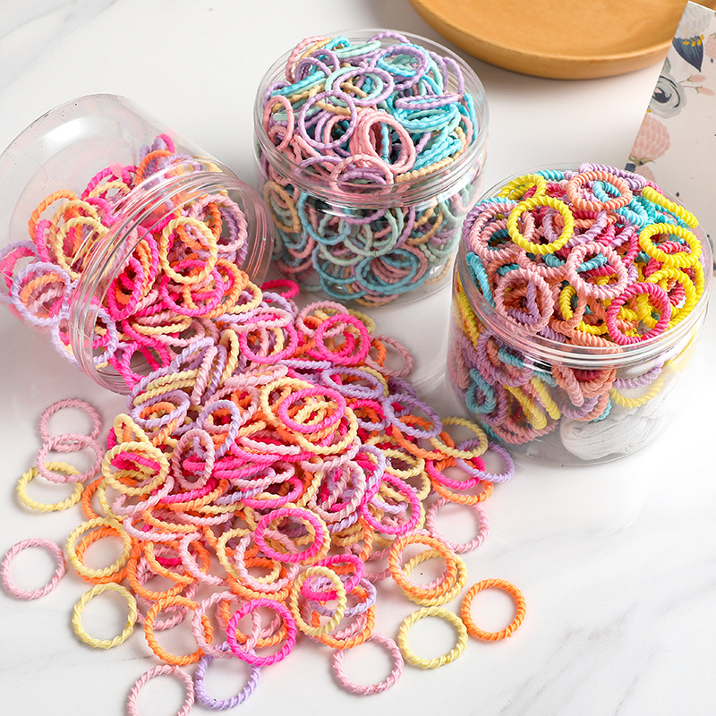 Children's small plush rubber band Small thumb hair ring baby does not hurt hair high elastic head rope plush rubber band Small hair ring