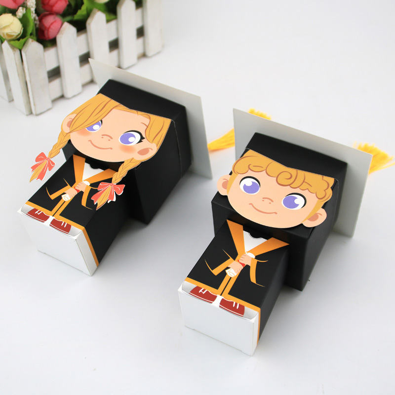 European-style New Party Gift Box Graduation Gift Box Doctor's Cap Box Stereo Doctor's Cap Candy Box