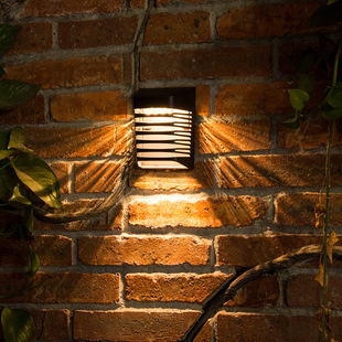 Solar Energy Outdoor Decorative Atmosphere Garden Light Guardrail Step Footing Landscape Light Warm Light Household Enclosure Wall Light