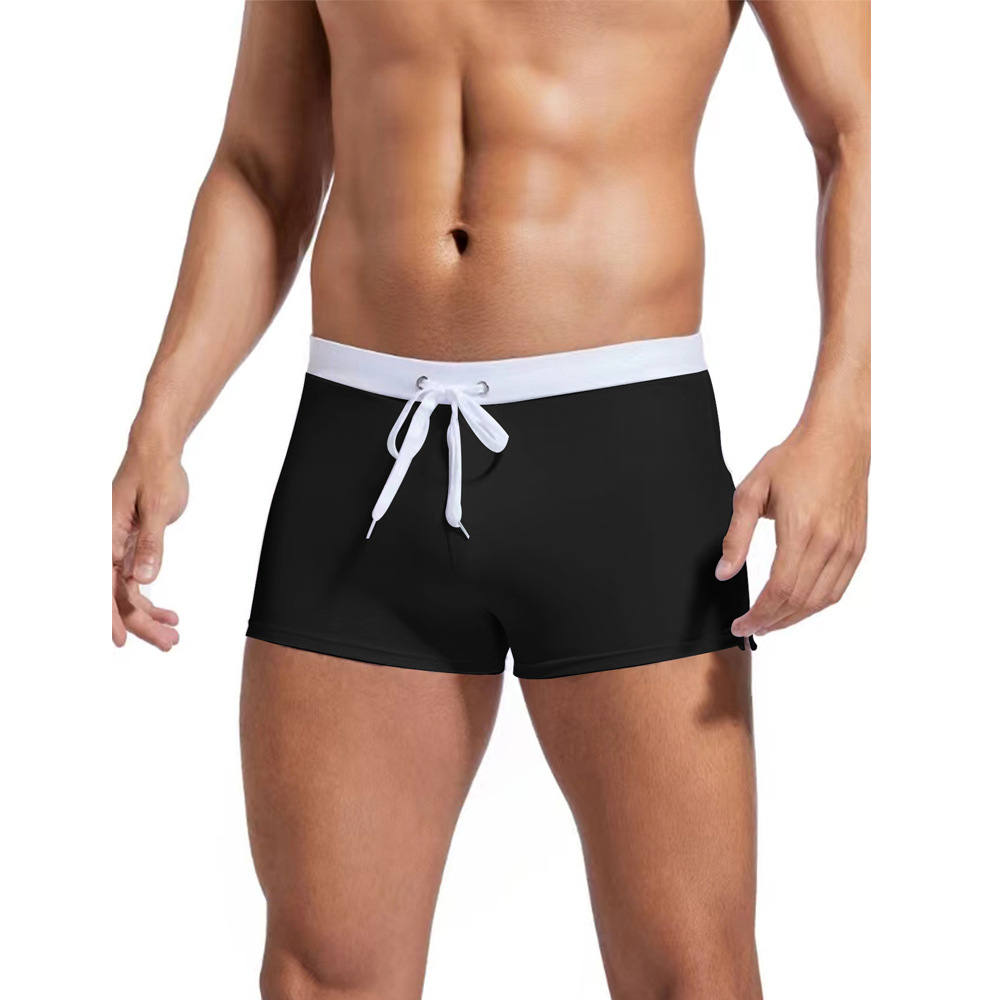 2023 Amazon New Solid Color Men's Anti-embarrassment Anti-glare Shorts Tether Tight Sports Quick-drying Pants in stock