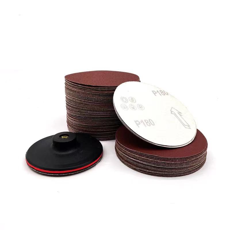 125mm brushed 5 inch back velvet disc sandpaper flocking sandpaper self-adhesive sandpaper disc sand dish