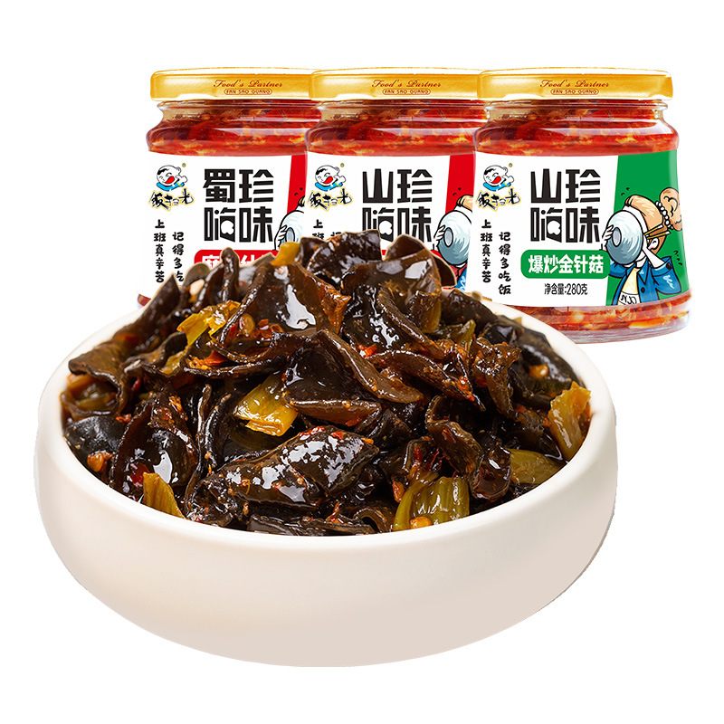 Rice sweeping 280g cooking wild bamboo shoots fragrant mushroom Pteridaceae fungus mushroom bibimbap spicy pickled salty stomach pickle