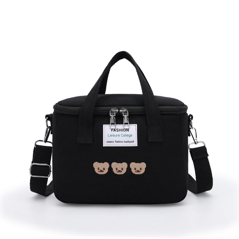 Mother and Baby Bag Canvas Portable Polyester Embroidery Crossbody Handbag Large Capacity Wholesale Baby Mummy Bag