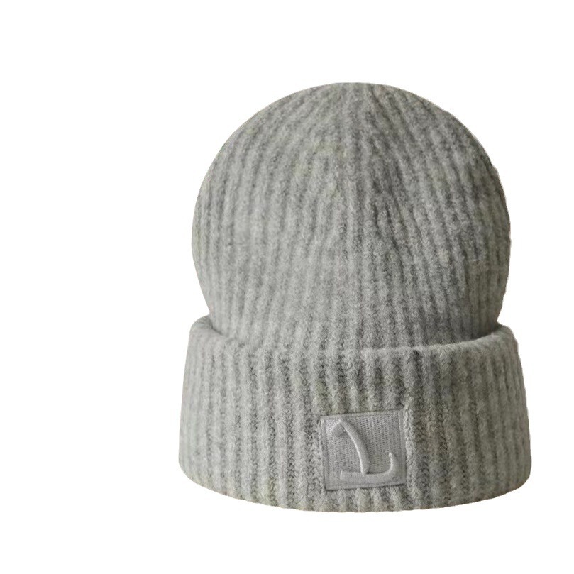 Winter big head circumference woolen hat women's hat fashionable face-looking small plus size earmuffs warm pile hat thick knitted hat cold hat