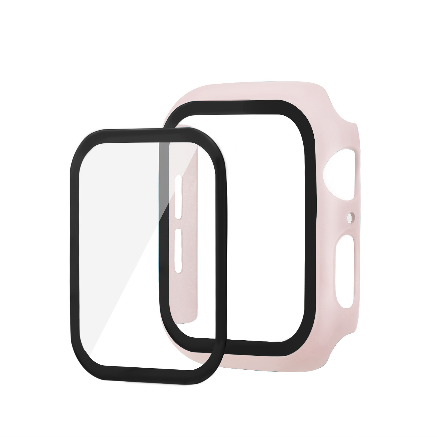 Для Apple Watch чехол iwatch 7/SE/6/5/4321 защитный чехол PC + закаленная пленка интегрированный защитный чехол