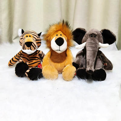 Forest Animal Doll Lion Elephant Tiger Monkey Deer Plush Toy Children Rag Doll Cross Border Wholesale