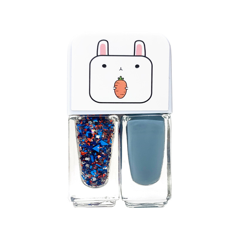 2024 Nail Art New Gemini Nail Polish Water-based Bright Surface Peelable Tearable Two Bottles of suit Twin Combination