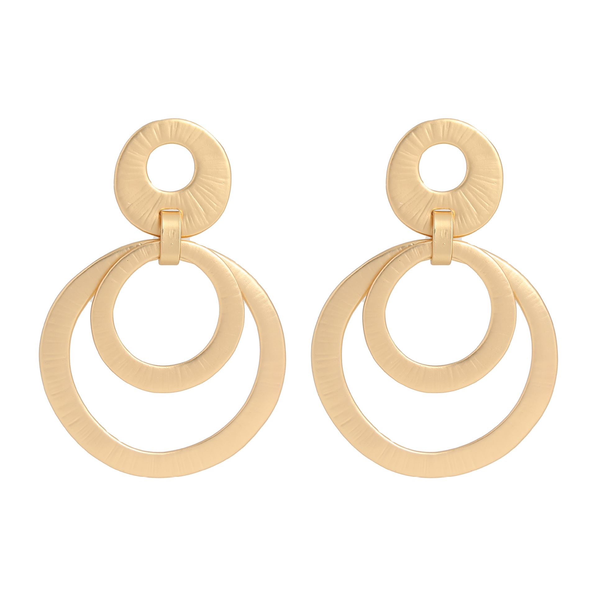 Cross-border foreign trade new European and American metal earrings fashion simple matte geometric long exaggerated ladies earrings wholesale