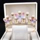 G-016KC gold crown with beads