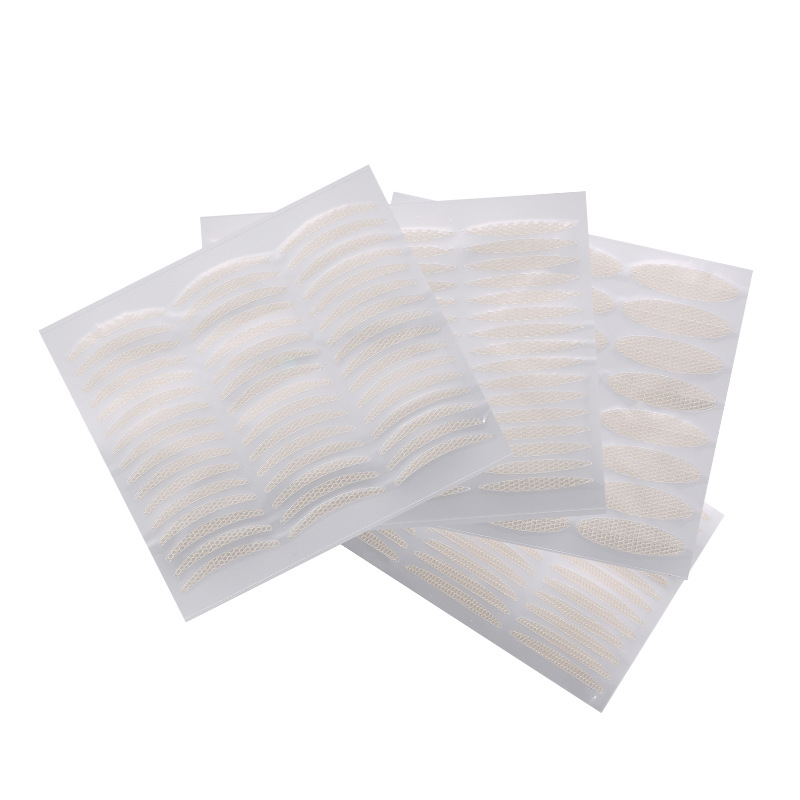 Glue-free lace double-eyelid mesh hollow breathable water-sticky invisible flesh olive type 4 models
