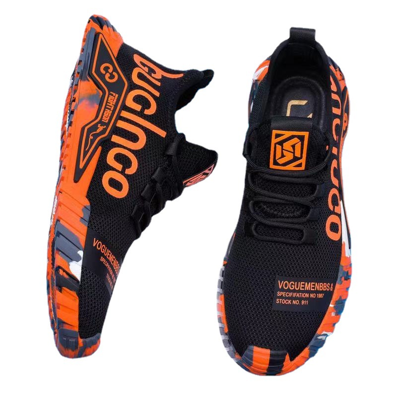 Men's Shoes summer breathable thin 2023 new flying woven mesh surface comfortable casual shoes trendy versatile running sneaker