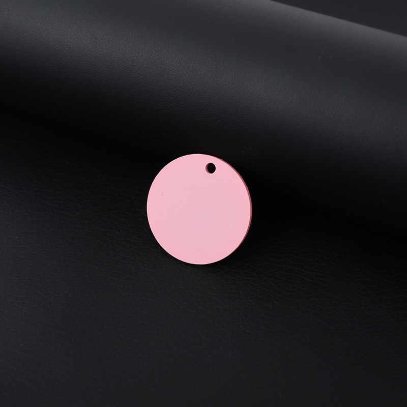 Cross-border stainless steel tag spray color paint pet dog tag military tag color DIY accessories candy color accessories Macaron