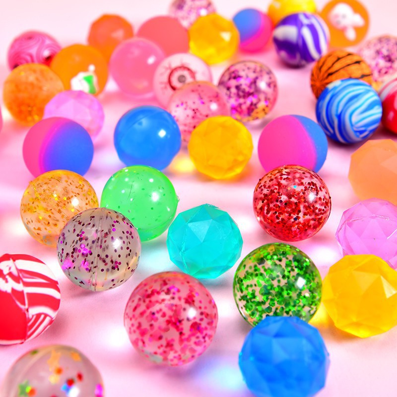 Elastic ball 32mm mixed solid rubber ball one yuan automatic sales egg twisting machine special jump ball factory wholesale