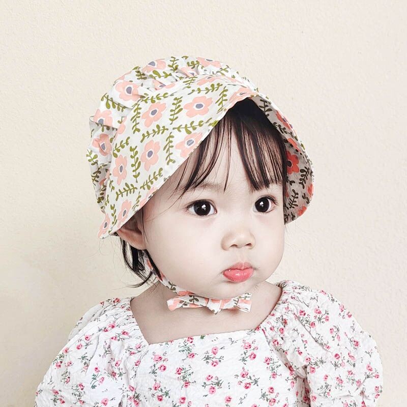 Baby Hat Spring Female Baby Spring and Autumn Thin Princess Cap Pure Cotton Korean Style Spring and Summer Newborn Girls' Toe Cap