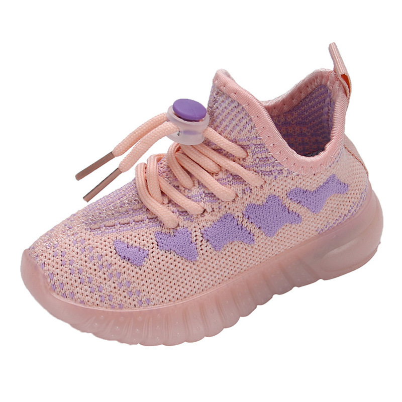 Children's sports shoes soft bottom fly woven children's shoes new wholesale boys and girls coconut shoes jelly bottom pedal spring and autumn
