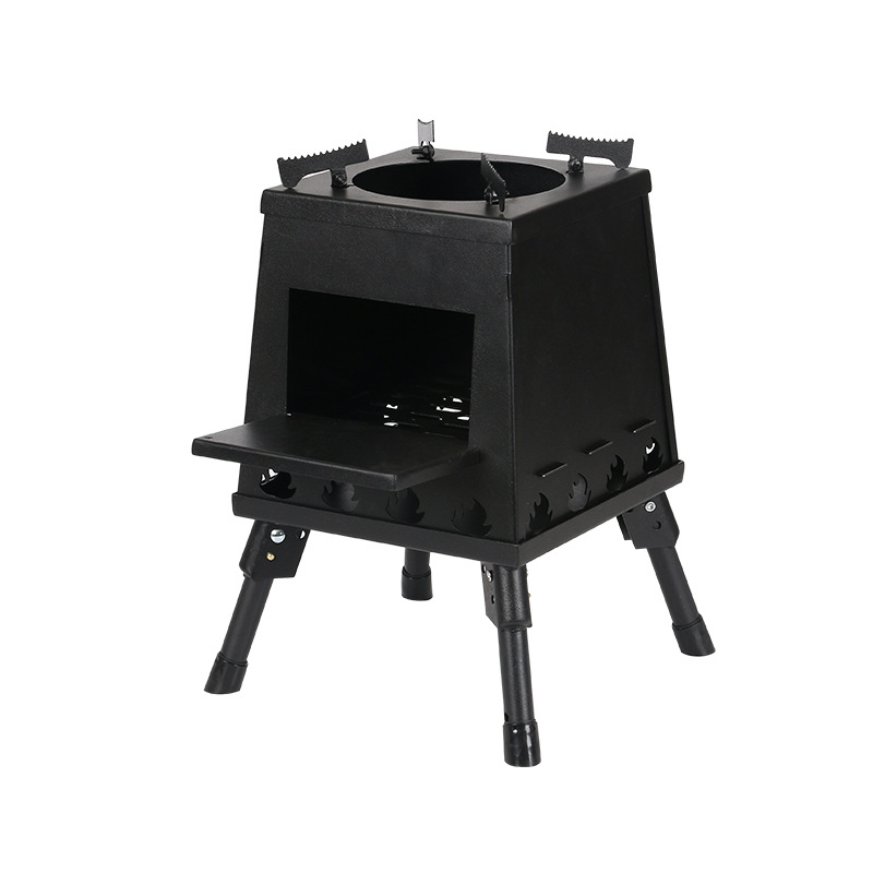Outdoor Portable Folding Heating Wood Stove Outdoor Camping Tent Stove Self-driving Tour Stainless Steel Picnic Barbecue Stove