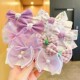 TFQ013-7# light purple color matching floral hair ring 10-piece set