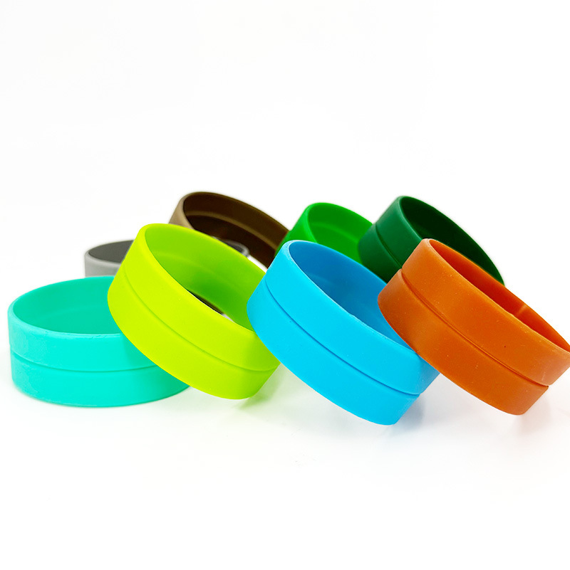 Wholesale adult smooth gender-free sports activities Group building unit jewelry blank aperture solid color silicone bracelet