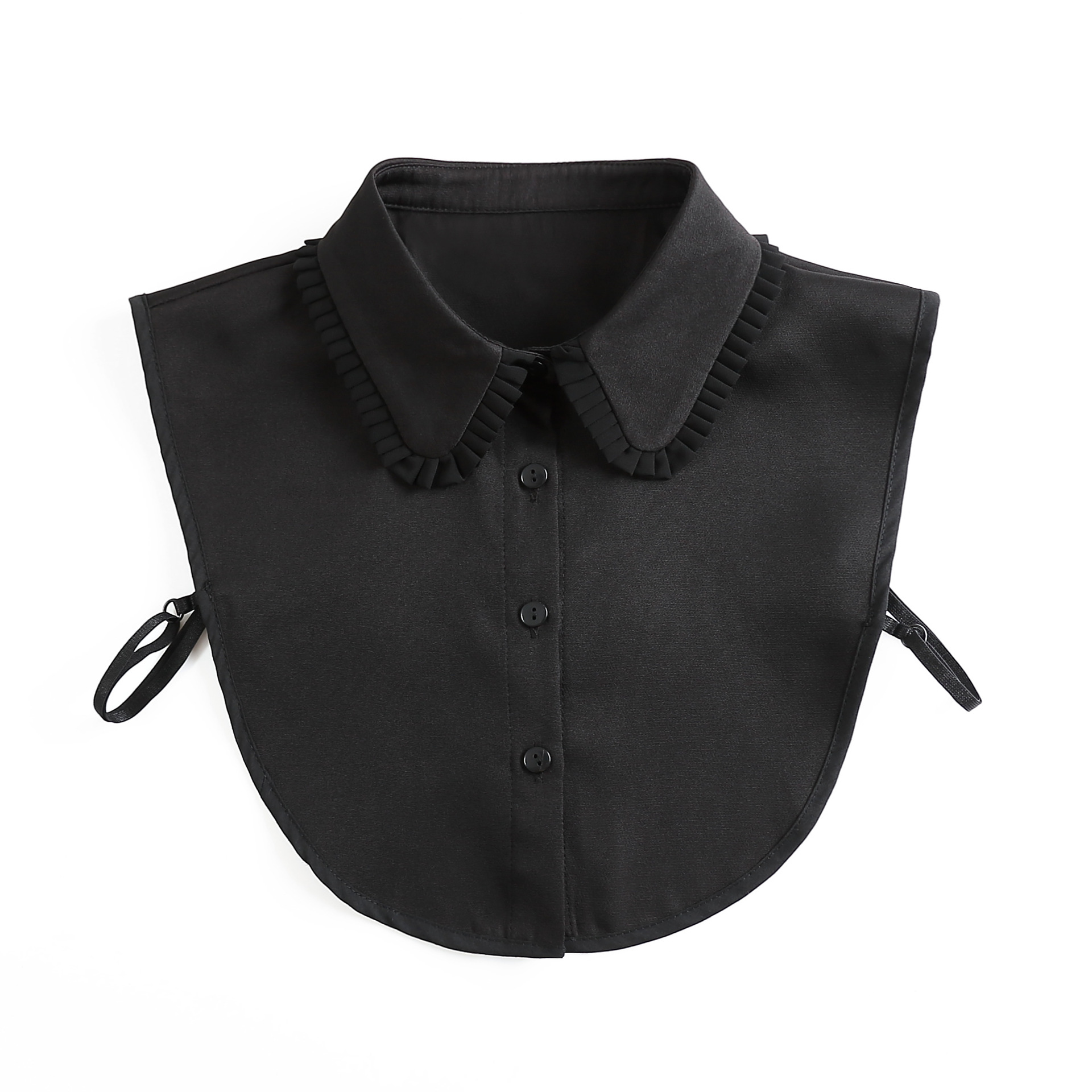 White Chiffon Shirt Women's Ear-rimmed Collar Mesh Shirt Professional Fairy Top Super Fairy and Foreign-style