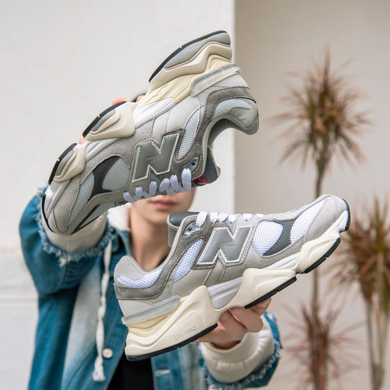 Langxin Bailenwei 9060 Men's Shoes Women's Shoes sneaker Small Elephant Hoof Thick Sole Torre Shoes Autumn and Winter Yuanzu Grey Running Shoes