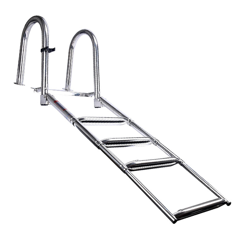 316 Stainless Steel Marine Ladder Speedboat Yacht Hidden Folding Hanging Ladder Handrail Telescopic Ladder Water Ladder