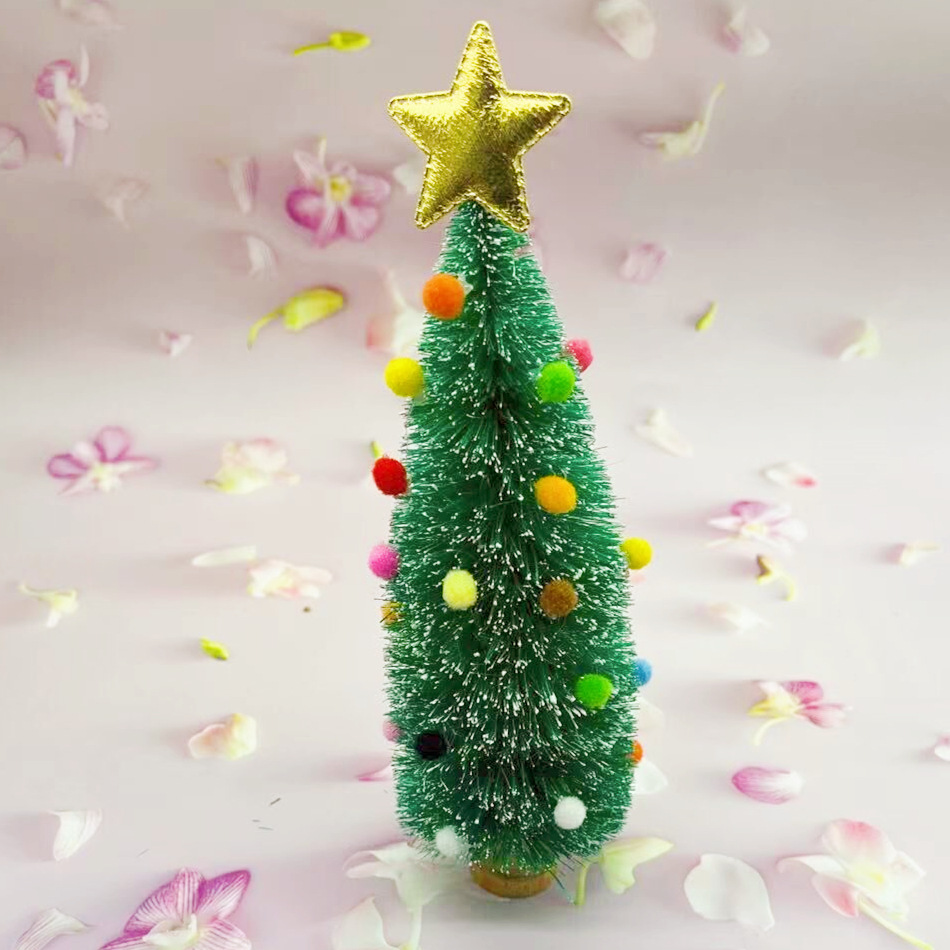 Spot Mini small gift Christmas tree Cedar desktop children's small window setting table Christmas gift decorations